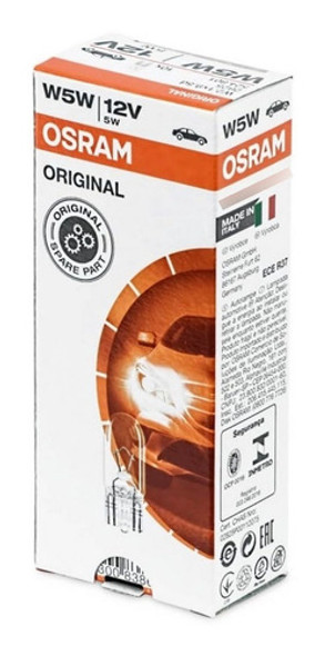 Lampara Osram T10 12v W5w Verre 2825 V2.1x9.5d X 10 Unidades 1