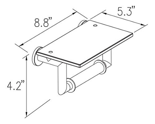 Jengibre 4627 Post Doble Kubic Soporte Papel De Seda Con Cub 1