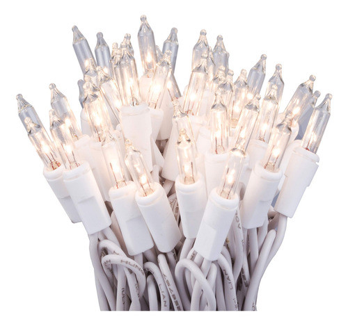 612 Vermont 100 Luces De Navidad Transparentes En Cable Blan 0