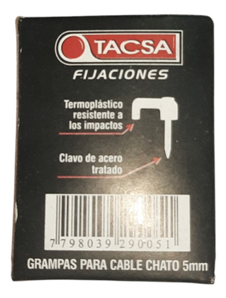 Grampa Para Cable Chato 5 Mm Tacsa 1