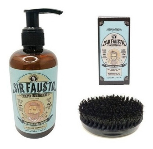 Kit De Limpieza Premium Para Barba Sir Fausto Barberia 0