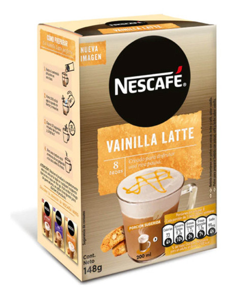Capuchino Nescafé Vainilla Latte X8 Sobres Suchinasa 0 Capuchino Nescafé Vainilla Latte X8 Sobres Suchinasa 0
