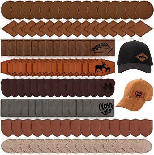 Parche De Sombrero De Cuero Sintetico Rustico 120un-vintage 0