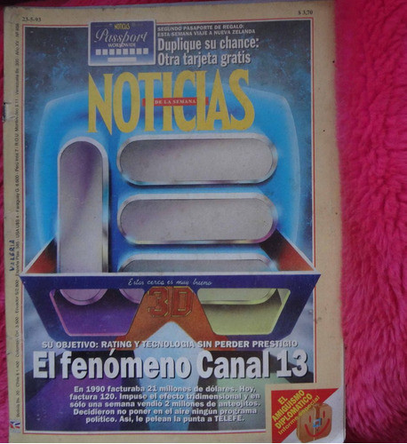 Revista Noticias 23 De Mayo De 1993 - Malvinas - Xuxa 0