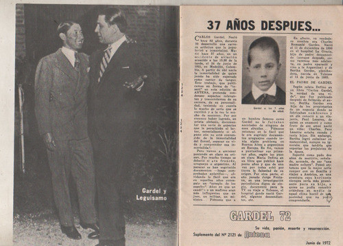 Suplemento Especial De Gardel De La Revista Antena  Año 1972 1