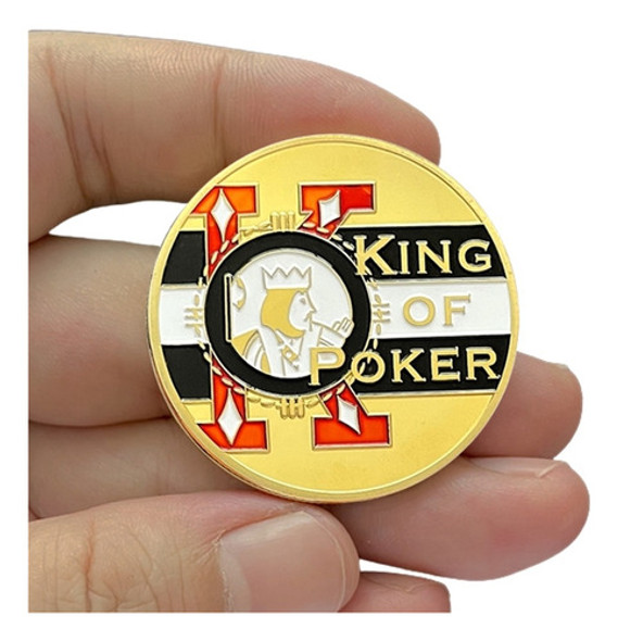 Ficha De Poker Card Guard Em Metal King Of Poker + Estojo 0