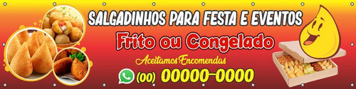 Faixa Salgados Para Festa E Eventos - 2mt X 70cm 0