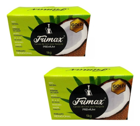 Carvão Fumax Premium Para Narguile Hexagonal 2 Kg Original 0