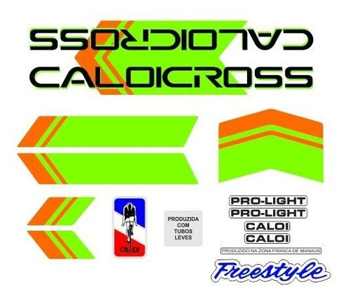 Adesivos Não Decal Caloicross Pro Light Verde E Laranja 0