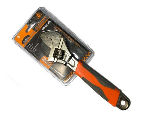 Llave Francesa Ajustable Inglesa Mango De Goma 8 Pulgadas 0