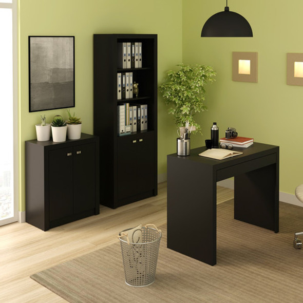 Conjunto Para Escritório Preto 3 Peças Tecnomobili 1