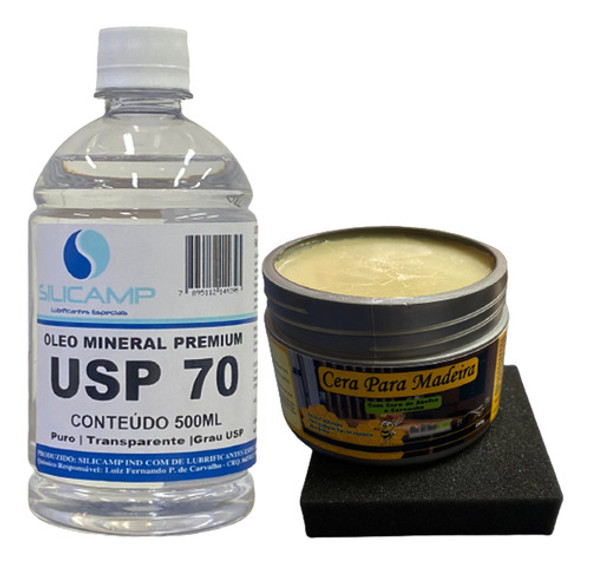 Cera P/ Madeira Abelha C/ Carnaúba + Oleo Mineral Usp 500 Ml 0 Cera P/ Madeira Abelha C/ Carnaúba + Oleo Mineral Usp 500 Ml 0