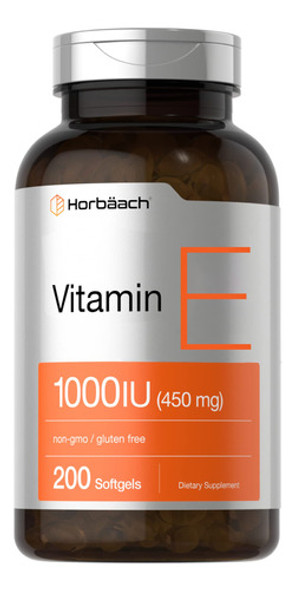 Supplement Horbäach Vitamin E 1000 Iu Softgel 200 Count 0