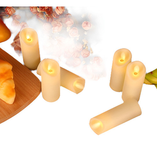 Llama Velas Batería Accionado Parpadeo Llama Luz Navidad Par 0