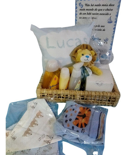 Cesta Personalizada Maternidade Bebê Nascimento Premium 0