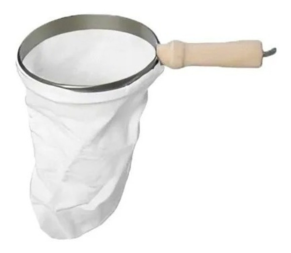 Coador Para Café De Algodão Com Cabo De Madeira 11cm 0