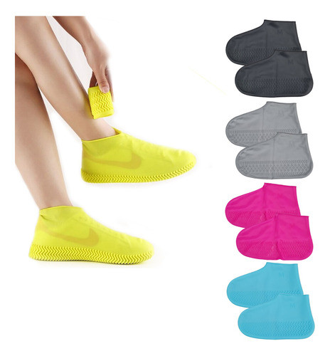 Protector Cubre Calzados De Silicona Para Lluvia Antidesliza 0