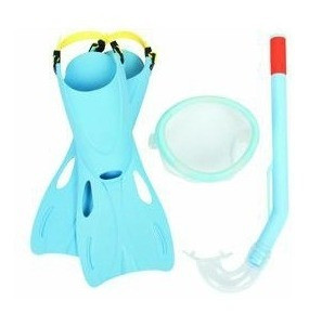Flapper Snorkel Set Patas Rana Mascara Bestway 5018 Isud 0