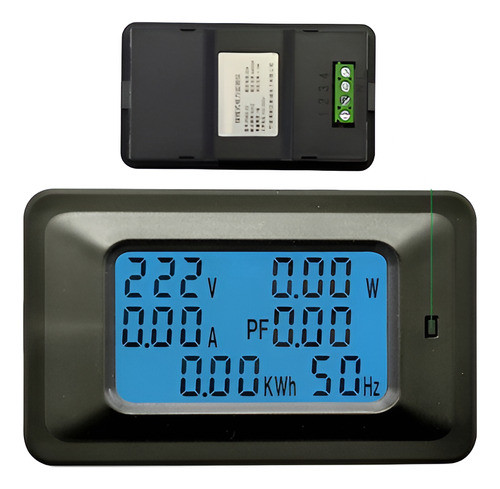 Medidor Energía 20a, Ac 6 En 1 - V, A, W, Kwh, Pf, Hz 0