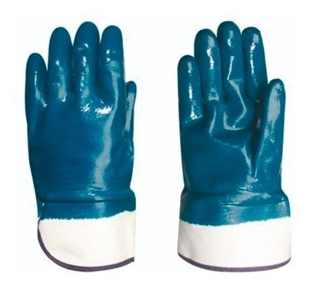 Guante Ombu Nitrilo Completo Con Puño Lona X 12u 1