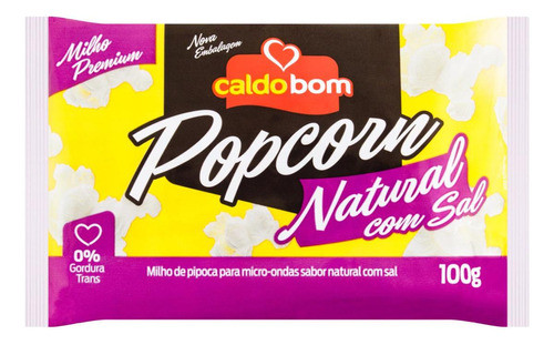 Kit C/ 6 Pipoca Para Micro-ondas Natural Com Sal Caldo Bom 0