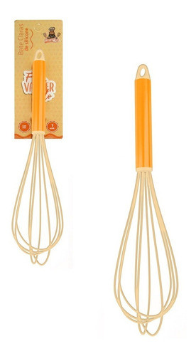 Fouet Batedor Manual De Silicone Inox  - Caramelo 0