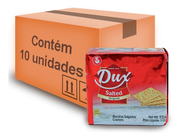 Biscoito Dux Salted Original 110g  Importado - 10 Unidades 0