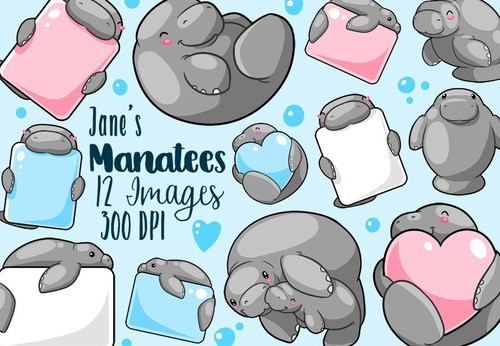 Cliparts Imagenes Png Manaties De Colores Pasteles Jk37 0