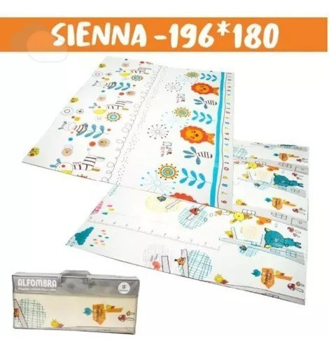 Alfombra Manta Antigolpes Reversible Y  Plegable 196 X 180 T 1