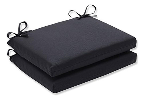 Pillow Perfect Indooroutdoor Fresco Squared Seat Cushion Bla 0
