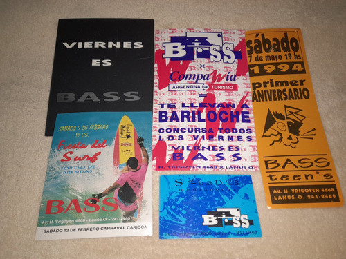 Tarjetas Boliche Bass Lanús Década Del 90 0