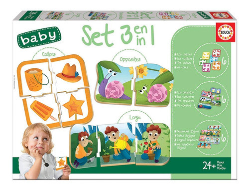 Set Puzzle 18 Piezas Secuencias Colores Opuestos Combo Educa 0