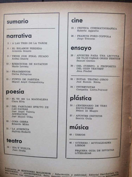 Maldoror 11 - Revista De La Ciudad De Montevideo 1