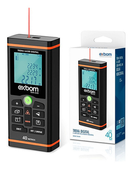 Trena Digital Laser Medidor Profissional Distancia 40 Metros 0