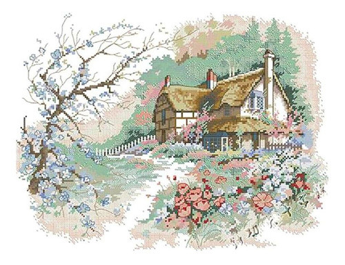 Kits De Ponto Cruz Estampados Para Adultos 14 Pés 44 X 34 Cm 0