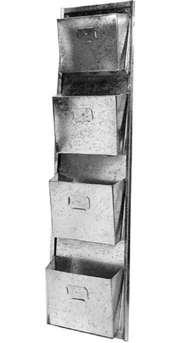 Revistero/ Fichero De Zinc Cuadrupe De Pared (5013) 0
