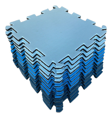 Kit 4 Tatames Infantil 50x50 20mm Tons De Azul Economico 0