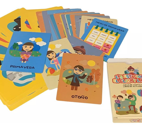 Cartas Estaciones Clima Y Ropa Pictogramas 0