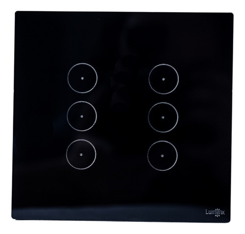 Interruptor Touch Tok Glass 6 Pad Preto 4x4 1