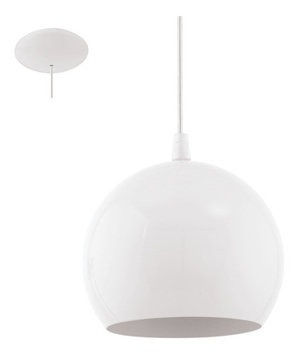 Colgante Esfera Globo Blanco Lámpara Dicroica Led Incluida 0