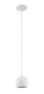 Colgante Esfera Globo Blanco Lámpara Dicroica Led Incluida 1