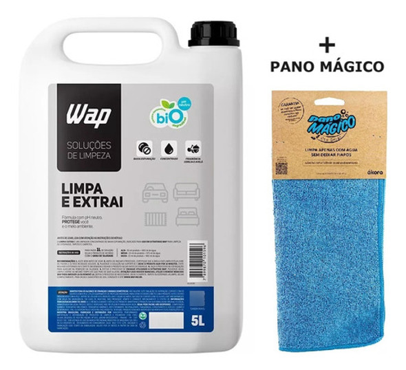 Detergente Limpador Estofado Extratora Limpa Extrai Wap 5l 0