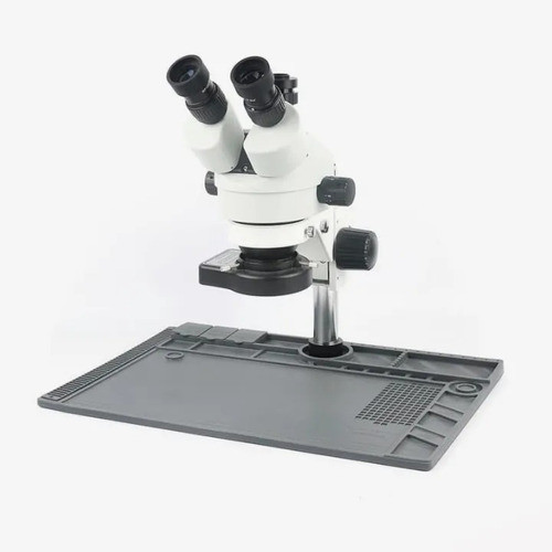 Manta Base Silicone Microscópio Metal S-190 Cinza - Com Nf 1