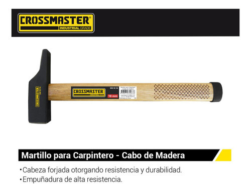 Martillo Carpintero Cabo Madera 25 Mm Crossmaster 9969260 1