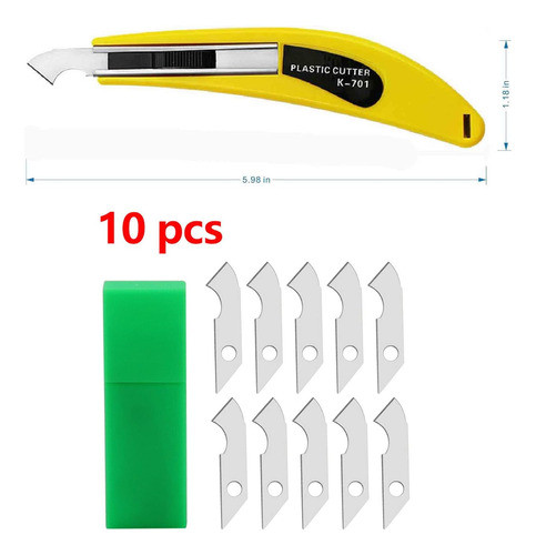Herramienta De Corte Para Láminas, Mango Curvo, 11 Cuchillas 1