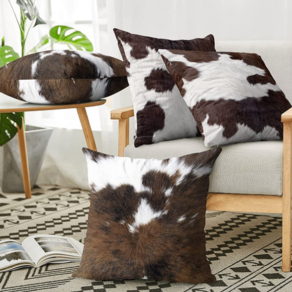 Lhaifa Cow Print Decorative Throw Pillow Covers Cowhide Acce 1