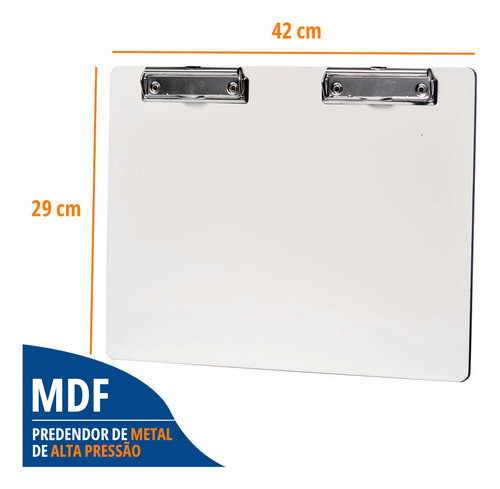 Prancheta De Desenho Técnico A3 Madeira Mdf Prende + Brinde 1