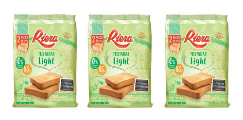 Pack X 3 Tostadas Riera Light X 200grs 0