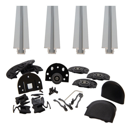 Kit Herrajes Al-1535 Vd Ducasse 3 Mt 2 Puertas Mueble Vidrio 0