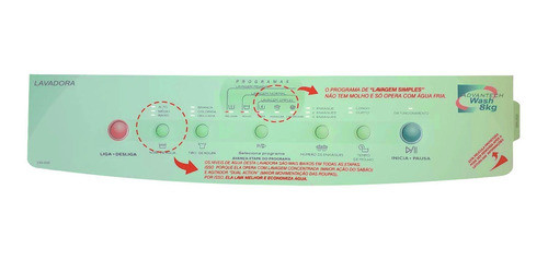 Membrana Painel Decorativo Compatível Com Brastemp Bwf08a 0